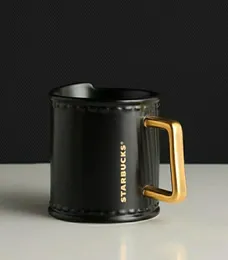 Der neueste 12,35-Unzen-Keramikbecher, Kaffeetasse mit Weidennagellederbezug, unterstützt individuelles Logo6914143
