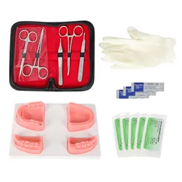 Altro Kit per la pratica della sutura orale Formazione chirurgica Set di strumenti per il modello di cuscinetti per la pelle Set di strumenti per l'insegnamento educativo