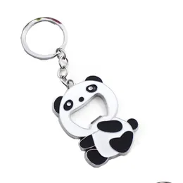 Abridores criativos de abridor de garrafas de desenho animado chaveiro panda pingente de saca -rolhas portátil Ferramentas de cozinha doméstica Droga Droga DHGARDEN DHHNOZ