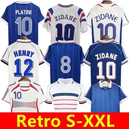 1998 French Retro Soccer Jerseys 1982 84 86 88 90 96 98 00 02 04 06 Zidane Henry Maillot de Foot Rezeguet Camisa de futebol francês Classic Vintage Jersey