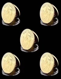 5Pcs 2001911 Remember Attacks Statue Of Liberty Craft US Heroes Goodness Metal Value Gold Plated Coin1105262