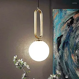 Lampade a sospensione Geometria Design Vetro Metallo LED Apparecchio a sospensione Minimalista Unico Lampadario per interni domestici Lampadario Ecologico