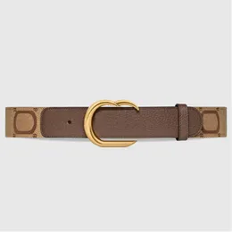Luxurys Mens Belt Designers Belts本物の革のセンチャーファッションCintura幅4cmウエストバンドゴールドダブルレターバックルベルト