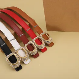 Luxury Woman Belts Designer genuíno cinto de couro Classic Diamond Fivelelle 5 Largura de cor 2,5cm