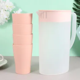 Zestawy naczyń stołowych Szklana herbata Kettle Water Pitcher Scale zimna butelka Drink Dispenser Plastic Mix Dring