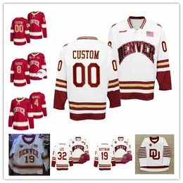 커스텀 덴버 개척자 du College Hockey Jersey Massimo Rizzo Jack Devine Carter King ZEEV BUIUM BUSTON BUCKBERGER SEAN BEHRENS MCKADE Webster Shai Buium Lorenz