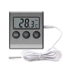 Thermometers Digital Zer Alarm With Probe Magnet Cold Room Temperature Gauge Monitor Refrigerator Thermometer Drop Delivery Dhgarden Dh08C