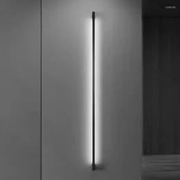 Vägglampor modern minimalistisk led strip lamp sovrum matsal el modell hörn linje levande gång