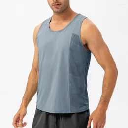 قمم دبابات الرجال 2023 Mens Fitness Gyms Top Topable Undershirt Vest Quick-Dry Serve Outdoor Running Third T-Shirt A50