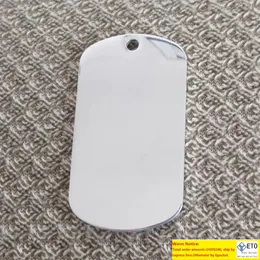 100 pz / lotto spessore 1 mm in bianco acciaio inossidabile militare dog tag con superficie a specchio fabbrica