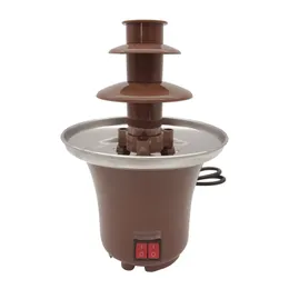 Other Kitchen Dining Bar Chocolate Fondue Fountain Machine 3 Tiers for Nacho Cheese BBQ Sauce US Plug 231118