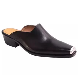 Pokrywa czapki palce mężczyźni moda 2023 Style mody buty Muller komfortowe oddychające męskie slajdy duże rozmiar 38-46
