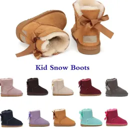 2024 Nuevas botas para niños Australia Snow UGGsity Boot Designer Zapatos para niños Invierno Clásico Ultra Mini Botton Baby Boys Girls Tobillo Botines Kid Fur Suede DF560