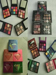 Helt nya matt 9 färger Eyeshadow Paletter Makeup Topaz Sapphire Eyes Beauty Palette Mini Ruby Coral Mauve Luminous 6508766