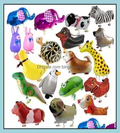 Другие товары для вечеринок Праздничный дом и сад Прогулки Поставка воздушных шаров для домашних животных Гелиевая алюминиевая пленка для животных Мультяшные воздушные шары Mticolor Lo4099079
