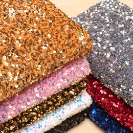 Fabric Multicolor Velvet Stretch 3D Fabric 5mm Sequin Party Glitter Dress Fabric for Sewing 230419