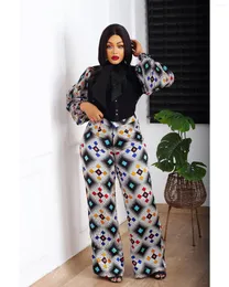 Ethnic Clothing 2023 Spring Print African Dashiki Clothes For Women Elegant Lady Evening Party Suits 2 Piece Sets Casual Outfits Top And