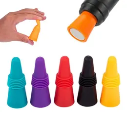 Silicone Wine Bottle Stopper Beer Cap Stopper Cork Sparkling Prooft Proof Champagne Bottle Stoppers Stoppers Wine Bar Acessórios