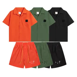 ss88 Herren-Set aus Shorts und T-Shirt, Casablanca, Herren-Set, modisches Urlaubspaar, bedruckt, Designer-T-Shirt, lässiges Kurzarm-Dressshirt, europäische Größe S-XL