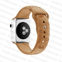 Designer-Uhrenarmband-Bügel für Apple-Uhrenarmband 49 mm 45 mm 38 mm 44 mm iwatch-Serie 8 4 5 6 7 9 Armband Flüssigsilikon-Nietenprägung 3D-Konkavmuster ap Smart-Armband