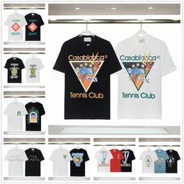 2023 Sommermode Casabla PAR AVION FLEUR TEE T-Shirts Herren Panoramique T-Shirt T-Shirts Bekleidung Tops Man Chest Letter Shirt Luxurys Clothing Street Shorts