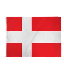 Danmark Flags Country National Flags 3039X5039ft 100D Polyester med två mässing GROMMETS1054871