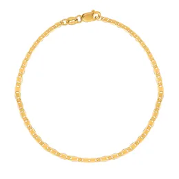 10k gul guld sjömän länk fotkedja, armband eller kedjehalsband (2,3 mm)