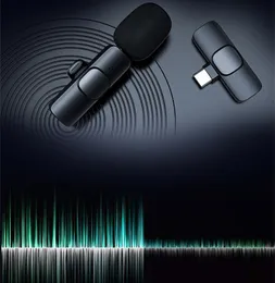 Sıcak kablosuz yakalı klip tipi Mikrofon Taşınabilir Sesli Video Kayıt İPhone android için mini mikrofon, perakende kutusu dropshipping ile canlı yayın oyun telefonu mikrofonu