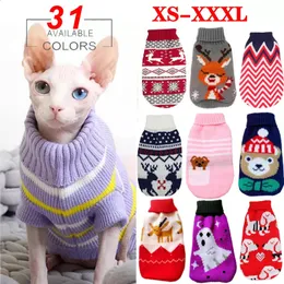 Dog Apparel Warm Clothes Christmas Dogs Knitted Cat Sweater Pet Clothing for Chihuahua Bulldogs Puppy Halloween Costume Coat Winter 231118