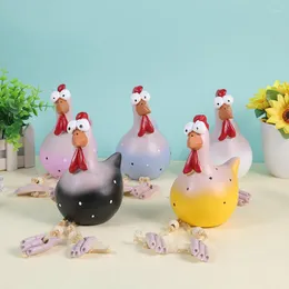 Dekoracje ogrodowe zabawne kurczaka dekoracje żywica statua domowy na farmę panien