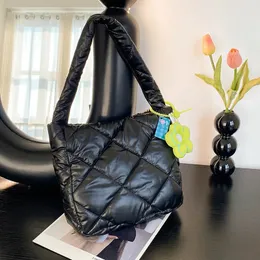 Evening Bags Quilted Top Handle Bag for Women Puffer Handbags Puffy Shoulder Winter Cotton Padded Shopping Ladies Purse Commute 231118