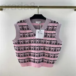 Women's T-Shirt Designer 2022 women designer tops summer knit sweater girls Milan Runway sleeveless shirt tee high end v-neck cotton pullovers FE08