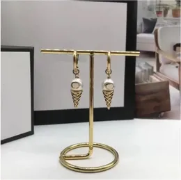 Dangle Chandelier الفاخرة Dangle Designer Charm قرط الآيس كريم إسقاط الأقراط Aretes Orecchini لعشاق الحفلات النساء