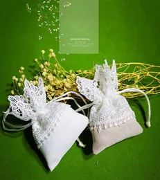 Beyaz Dantel Takı Hediye Sargısı Çantalar Şeker Çizme Ambalaj Çantası Düğün Partisi Favoriler 6920259