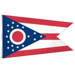 Bandeira americana do estado de Ohio, EUA, 3x5, novo poliéster impresso, estilo personalizado, decoração suspensa, reunião em casa, ambiente externo 4396623