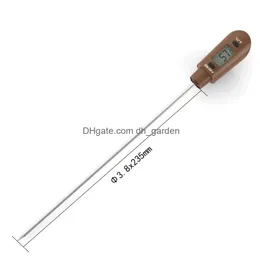 Thermometers Portable Sile Scraper Spata Long Probe Digital Food Thermometer Chocolate Kitchen Cooking Baking Tools Drop Del Dhgarden Dhmea