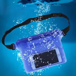 Waterproof Phone Pouch Waist Bag 3 Layers PVC Underwater Drying Shoulder Cover Swimming Diving Bag For iPhone Xiaomi Mobile Phone Cover Case