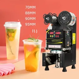 Other Kitchen Tools 110V 220V Automatic Plastic Cup Sealing Machine 70mm75mm88mm90mm95mm Boba Tea Filler And Sealer For Bubble Equipment 231118