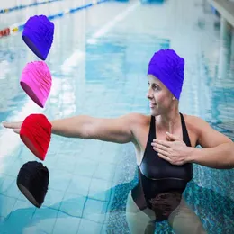 Плавающие шапки унисекс плавание для взрослого эластичное ухо.