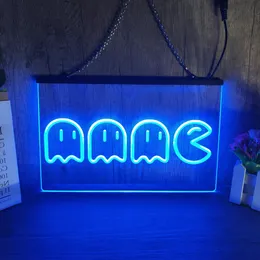 Game Ghost LED Neon znak domowy Wystrój domu Nowy rok Ściana sypialnia ślubna 3D Night Light