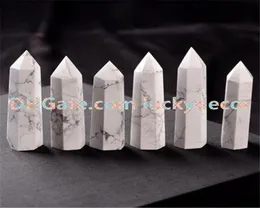 Nice 65cm85cm Natural White Polished Turquoise Prism Wand Marble Howlite Crystal Obelisk Quartz Point Specimen Healing Stone Hi9753921