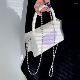 الأكياس المسائية اليابان harajuku لطيف القلب النساء حقيبة يد كاوي الكتف 2023 حقيبة صغيرة لوليتا كروس مع سلسلة حبة فتاة حقيبة حقيبة