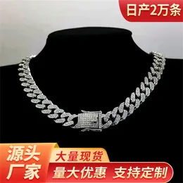 necklace for mens chain cuban link gold chains iced out jewelry Diamond jewelry alloy plated Cuban chain