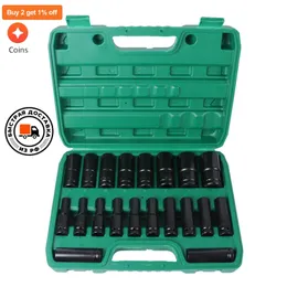 Other Hand Tools Impact Socket Set 1 2" Drive Metric Deep Pneumatic Wrench Head Tire Removal Kit 230419