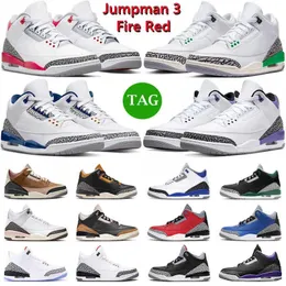 Jumpman Racer Blue 3 3S Scarpe da pallacanestro Mens Dark Iirs Cool Grey A UNC Hall Of Fame FREE THROW LINE Denim Red Black Cement Pure White Tinker Trainer Sneakers