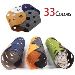 kennels pens Splicing Cat Toy Felt Pom Nest Deformable Kitten Tunnel Collapsible Tube House Interactive Pet Pusscat Security Sense 231118