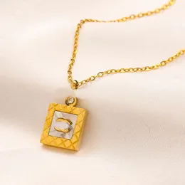 Gold Sier Plated Brand Pendant Halsband för kvinnor Elegant Crystal Necklace Högkvalitativ Choker -kedjor Designer smycken