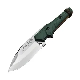 A1895 Survival Straight Knife 154CM Satin Blade Full Tang Green G10 Griff Outdoor Camping Wandern Taktische Messer mit Kydex