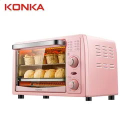 Baking Pastry Tools KONKA Electric Oven 13L Pink Kitchen Multifunctional Small Roaster Low Temperature Fermentation Pizza Toaster Fruit Dried 231118