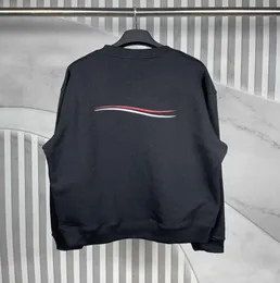 Designer Balansiaga hoodie kvinnor fram och bakbrev plysch tröja ren bomullsmän och kvinnor modemärke huvtröjor storlek 5xl teknisk tröja svart svart